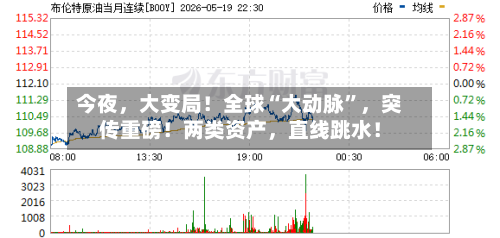 今夜，大变局！全球“大动脉”，突传重磅！两类资产，直线跳水！