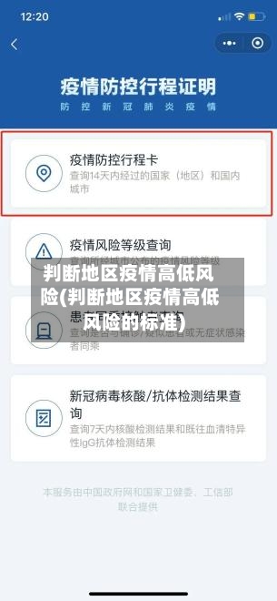 判断地区疫情高低风险(判断地区疫情高低风险的标准)-第2张图片